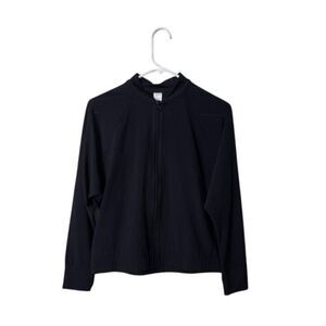 Z By Zella Kids Black Long Sleeve Perforated Jacket XL Polyester/Spandex